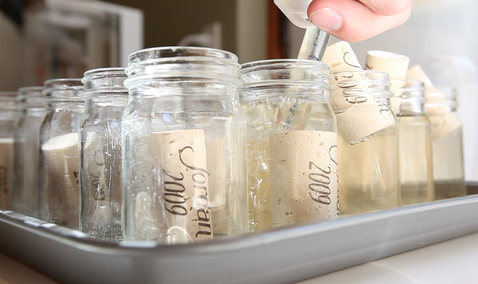 wine cork, TCA testing in winemaking laboratory