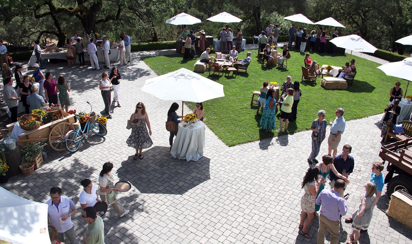 Overhead view of guests enjoying the Spring at Jordan event