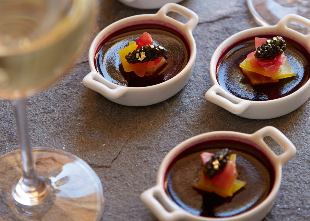 Winter Beets with American Hackleback Roe