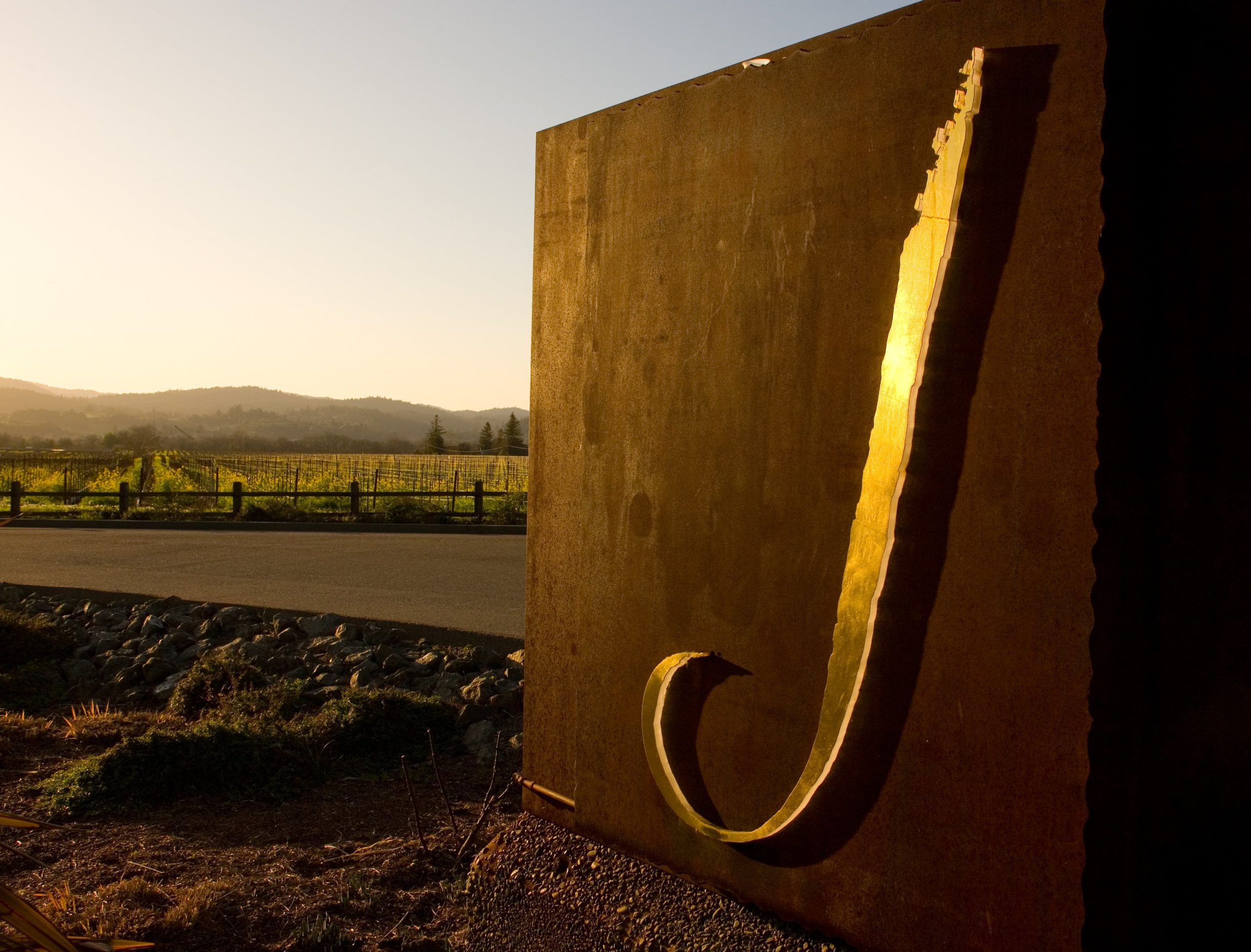 J Vineyards & Winery Entrance Sign