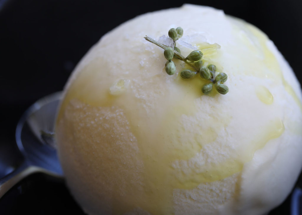 Olive oil ice cream