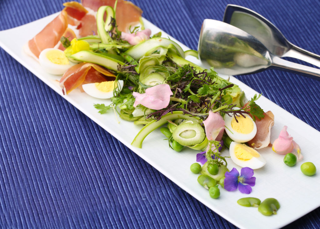 Spring Salad Recipe with Green Almond & Jamón Serrano Ham