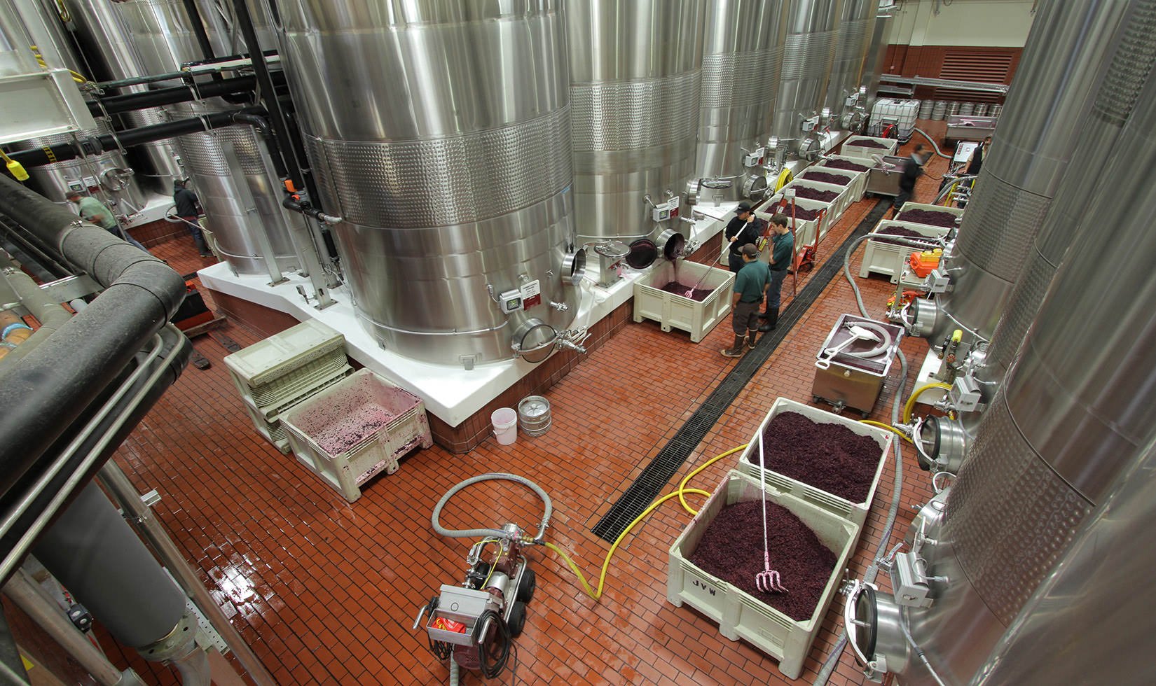 jordan winery stainless steel fermentation tanks