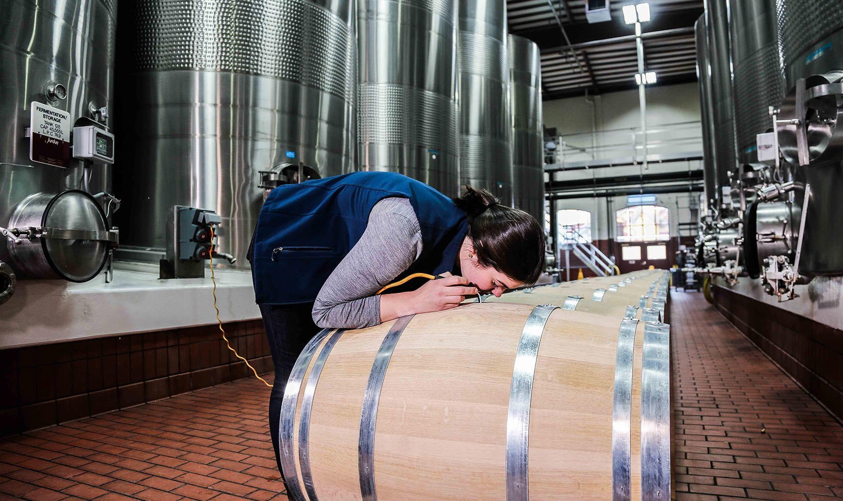 Jordan Winery Winemaking Maggie Kruse Barrel Inspections-1636