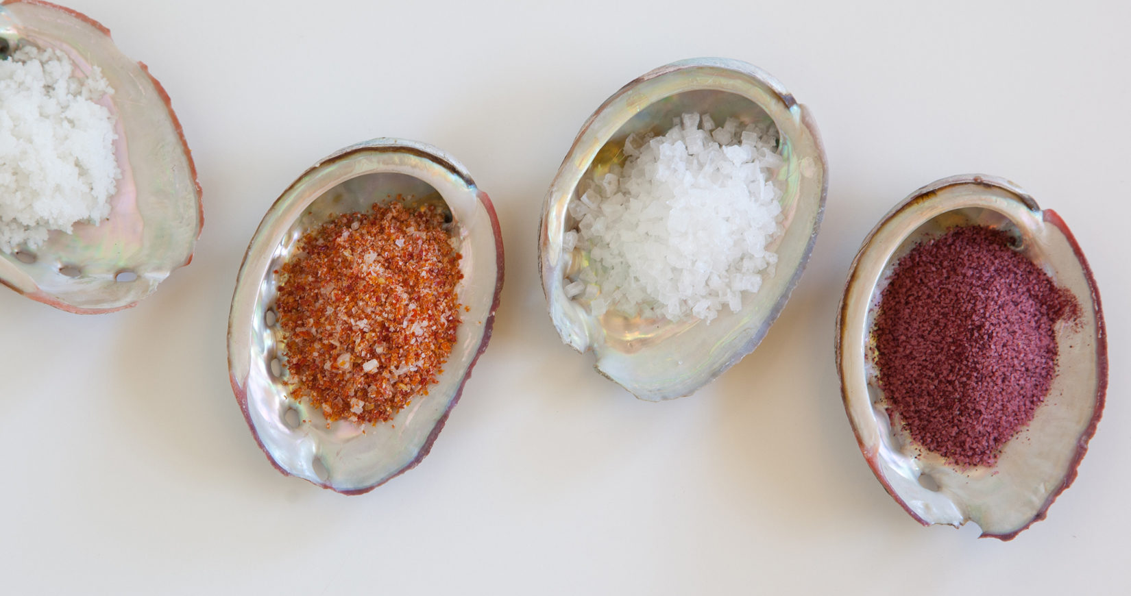 Shells filled with sea salt