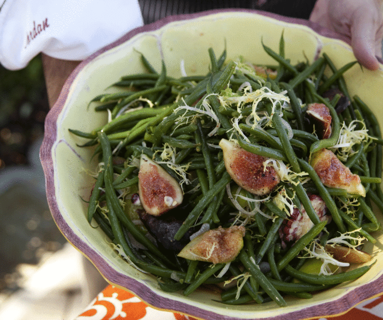 Jordan Winery Garden Fig Salad with Corn and Green Beans