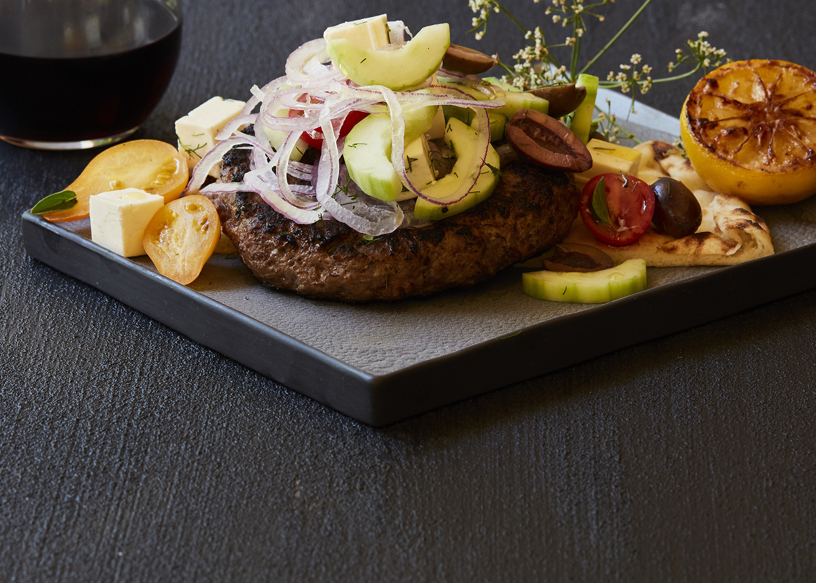 Greek Grilled Lamb Burgers