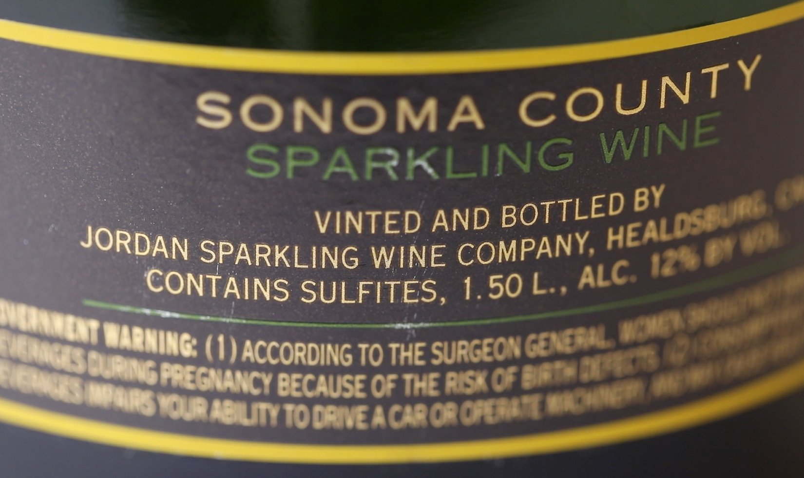 J by Jordan sparkling wine company back label