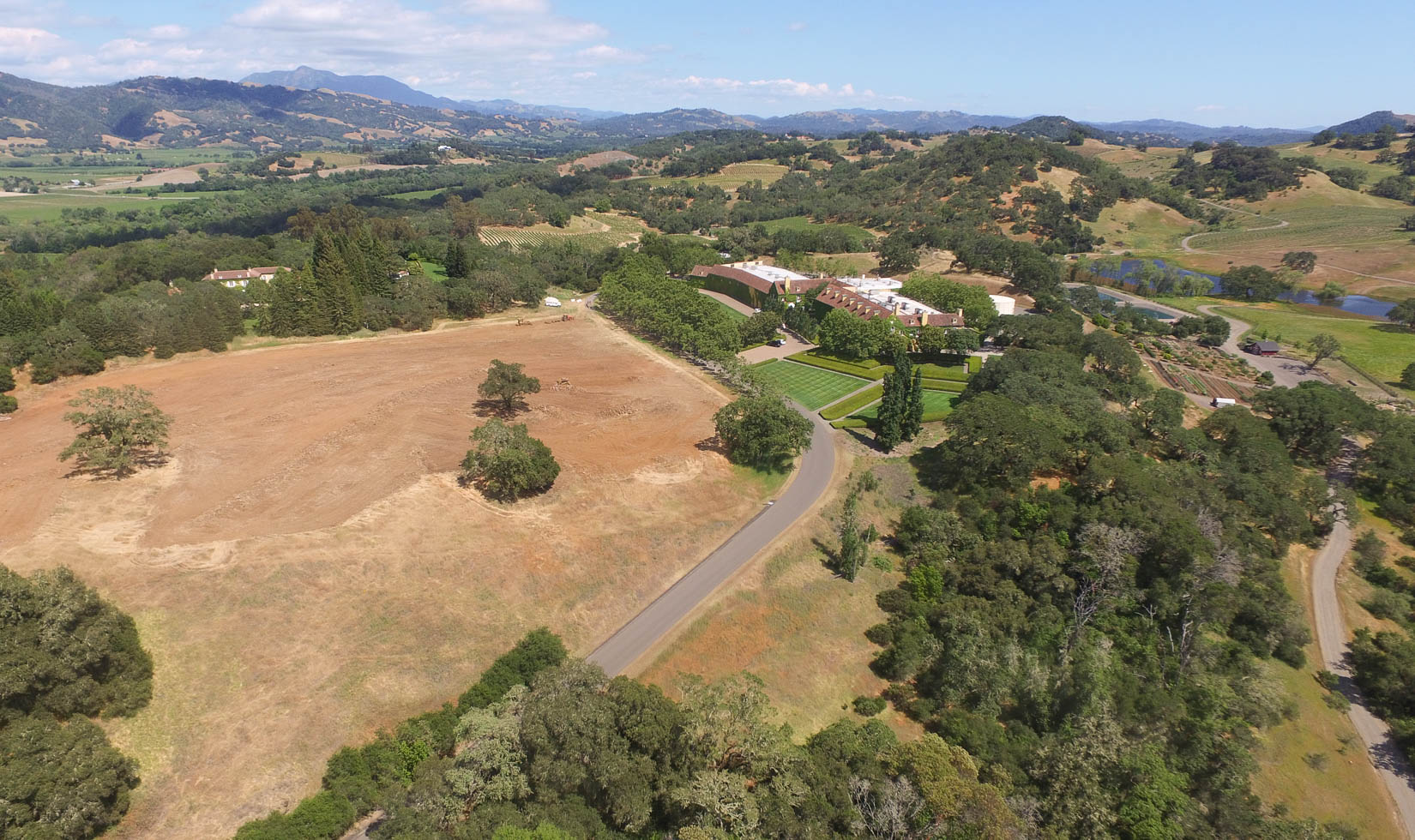 Construction begins on the new Jordan Estate Chateau block for new vineyard plantings