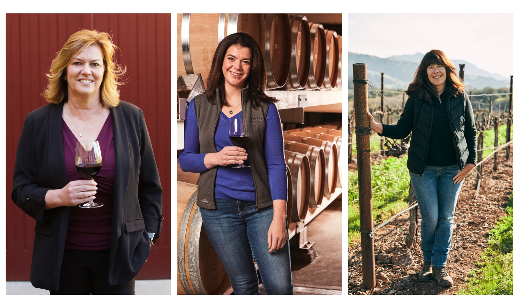 photo collage of women in leadership at jordan winery sonoma county