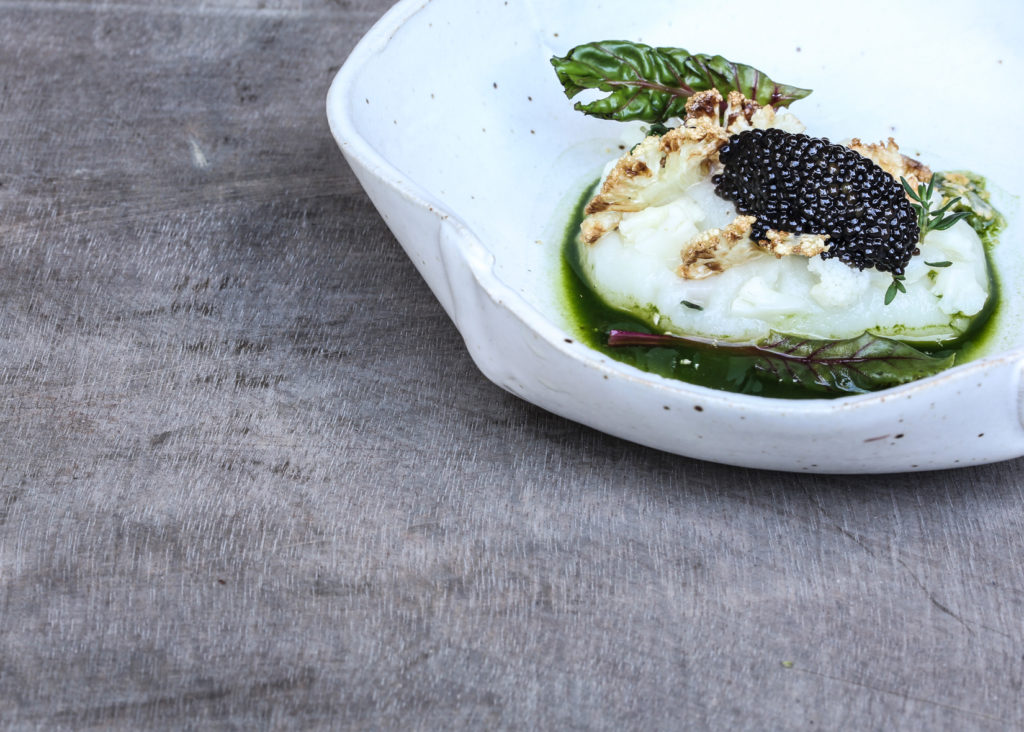 Pan-Roasted Cauliflower and American Caviar
