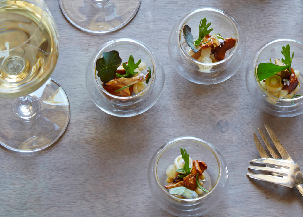 Pickled Chanterelle Mushrooms with Sonoma Conifer Oil