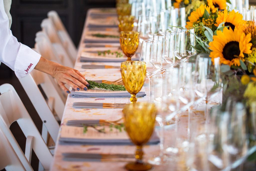Table setting at Jordan Winery