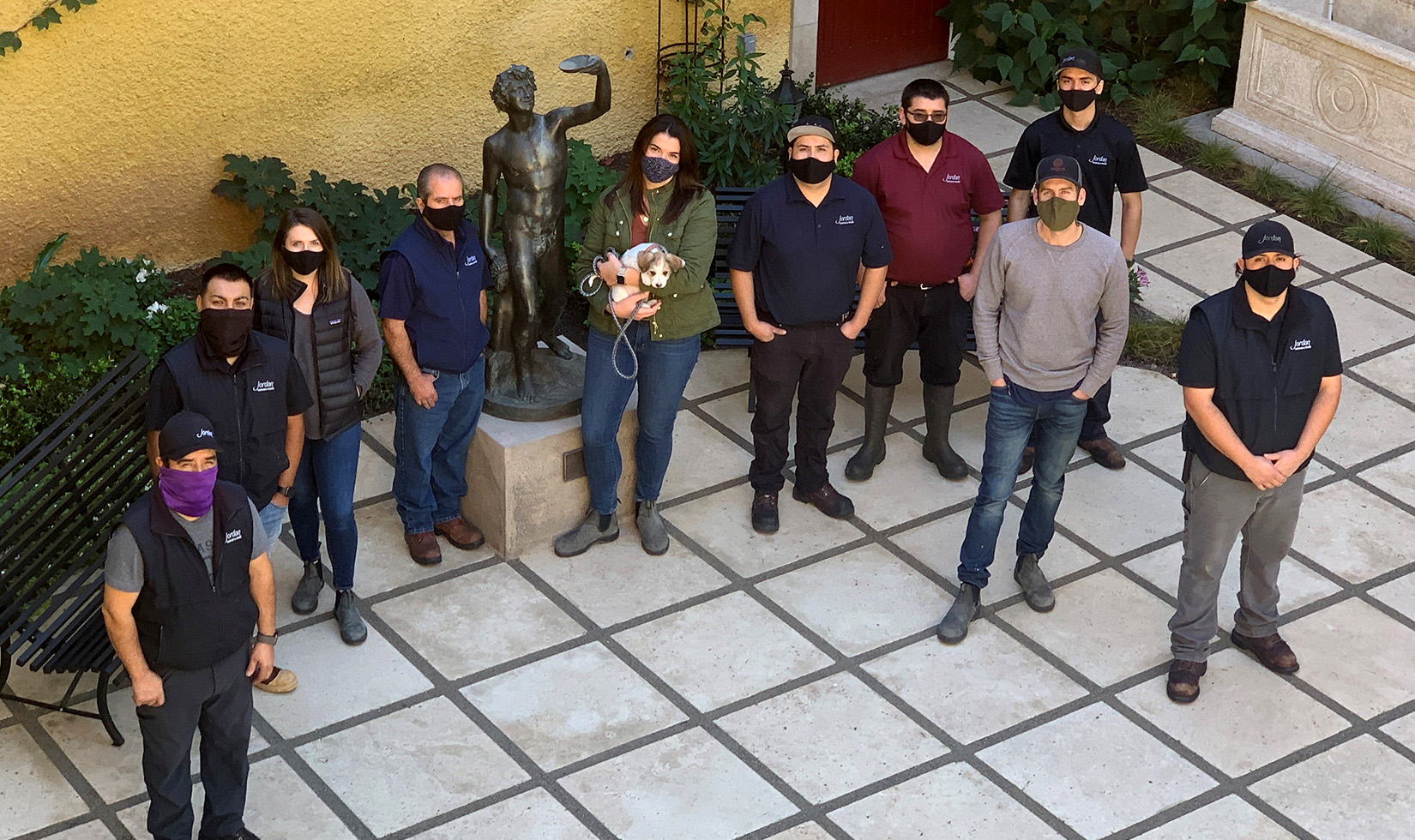 2020 Jordan Winemaking Team Cellar Crew Bacchus Courtyard