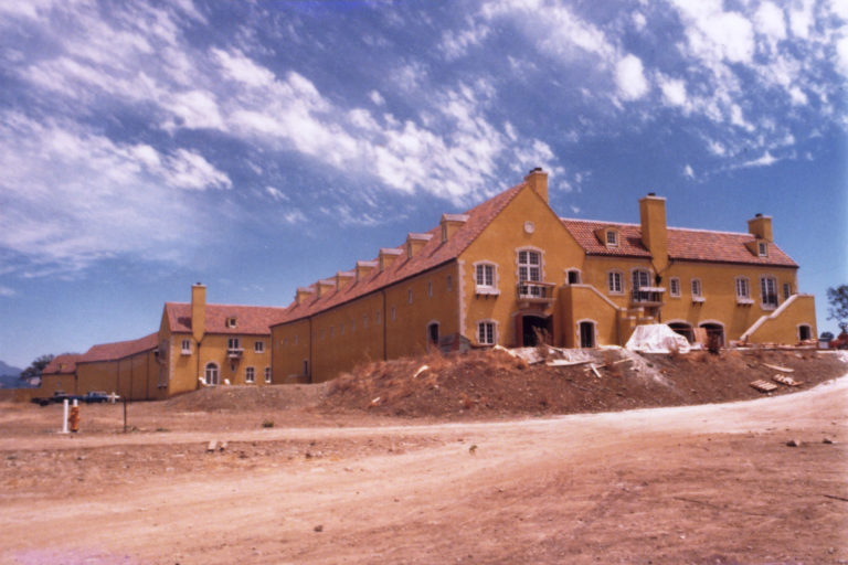 Jordan Winery Chateau during construction
