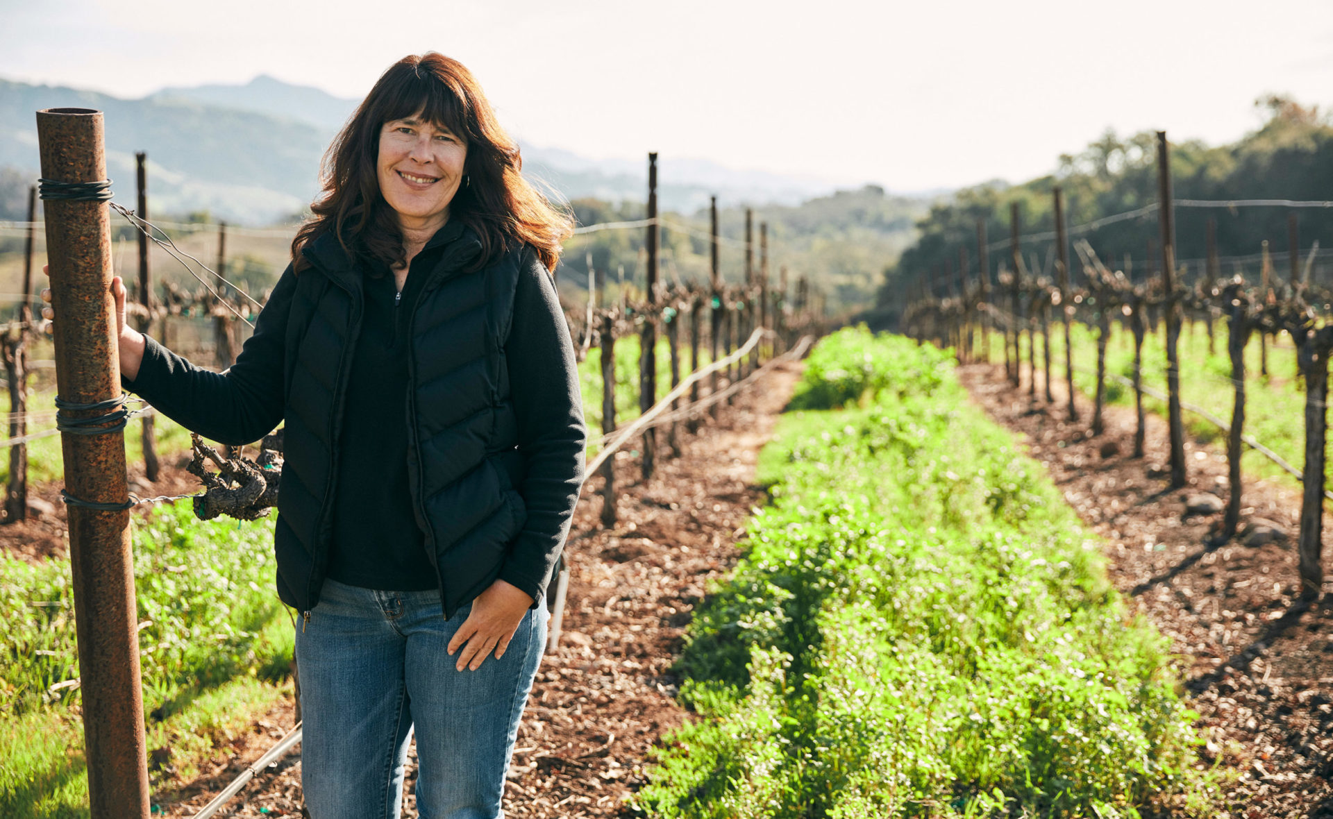 Dana Grande in vineyard