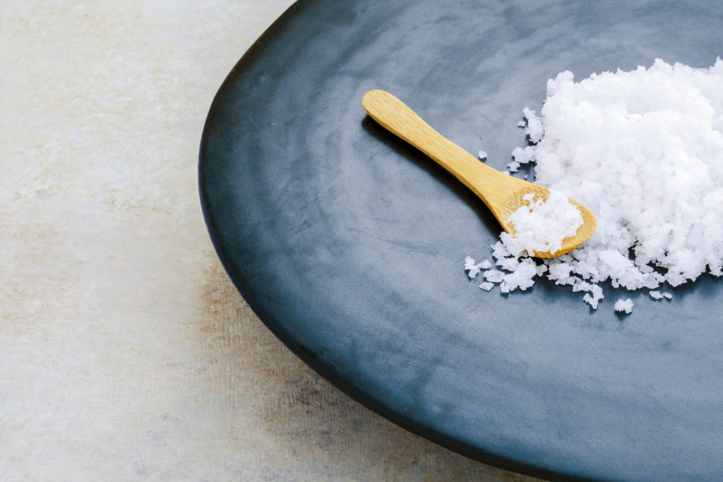 Homemade sea salt used in Jordan house caviar