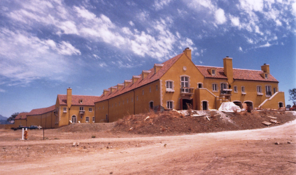 Jordan Winery Chateau during construction