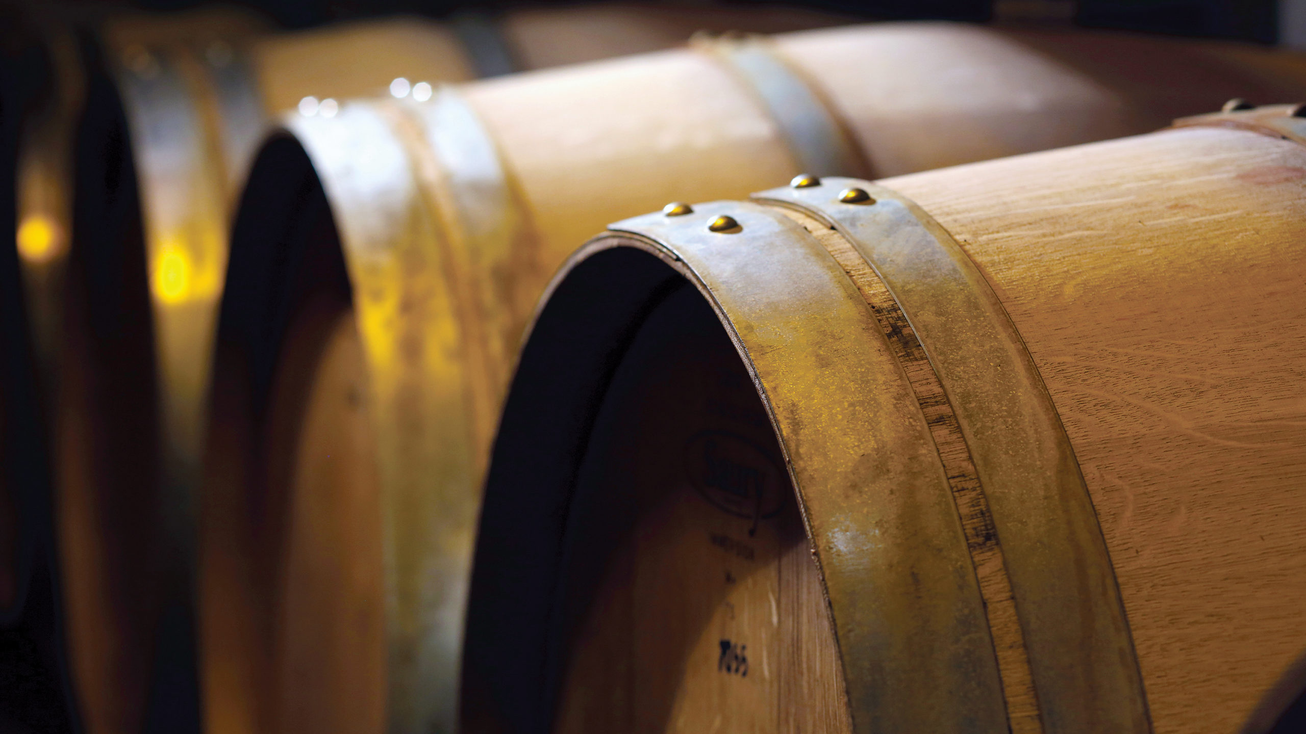 Edges of wine barrels