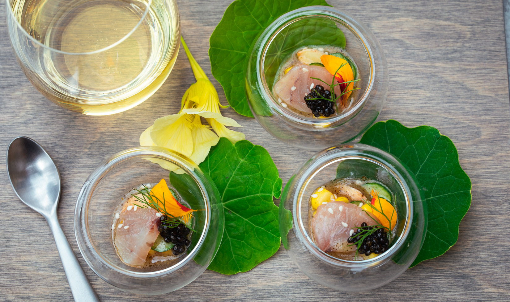 Gourmet hors d’oeuvre with Jordan Chef’s Reserve Caviar