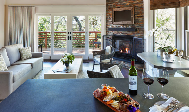 Jordan Cabernet and Charcuterie in Private Guest House with Fireplace