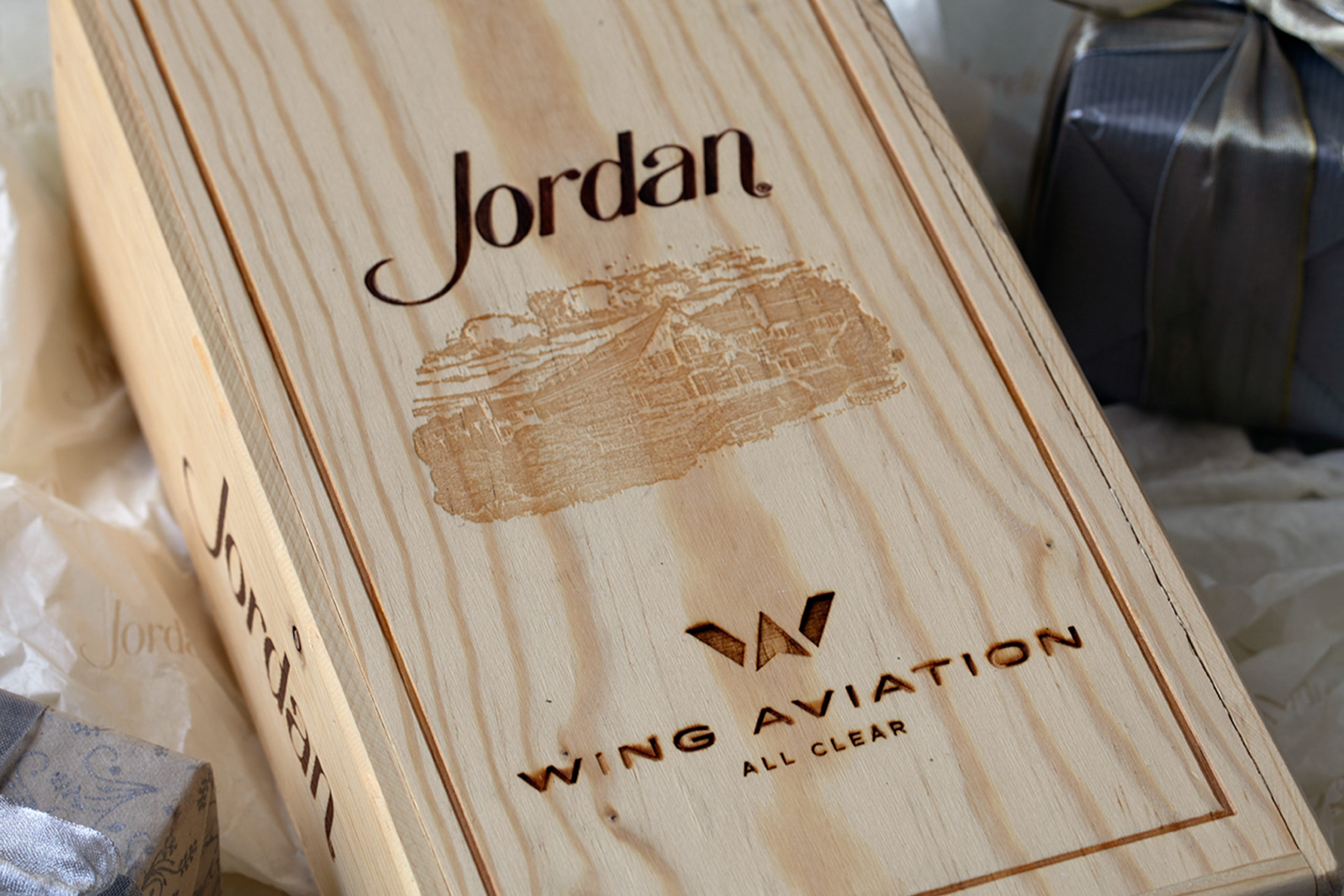 Branded wooden gift box