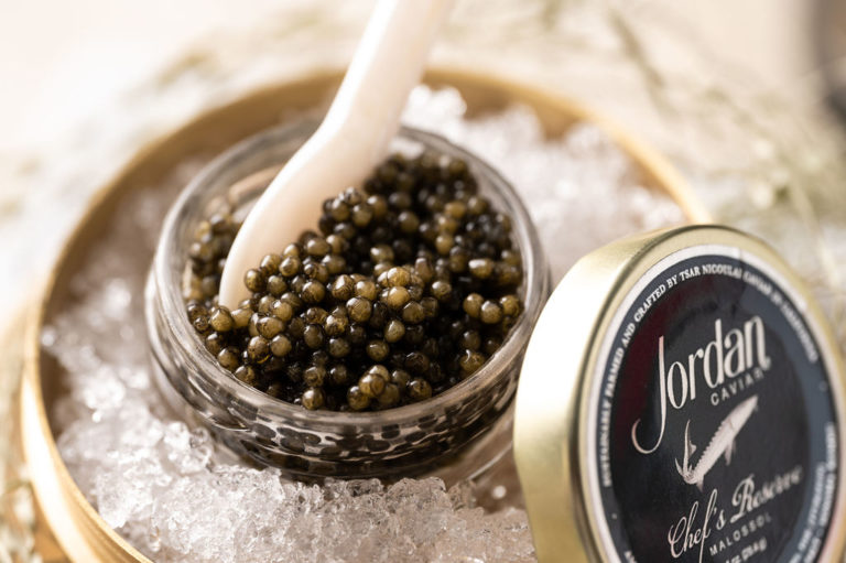 dish of caviar on ice