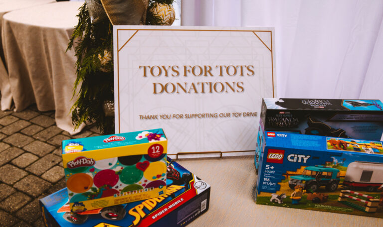 sign for toys for tots gift donations