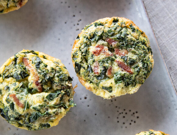 round egg frittata bites on platter